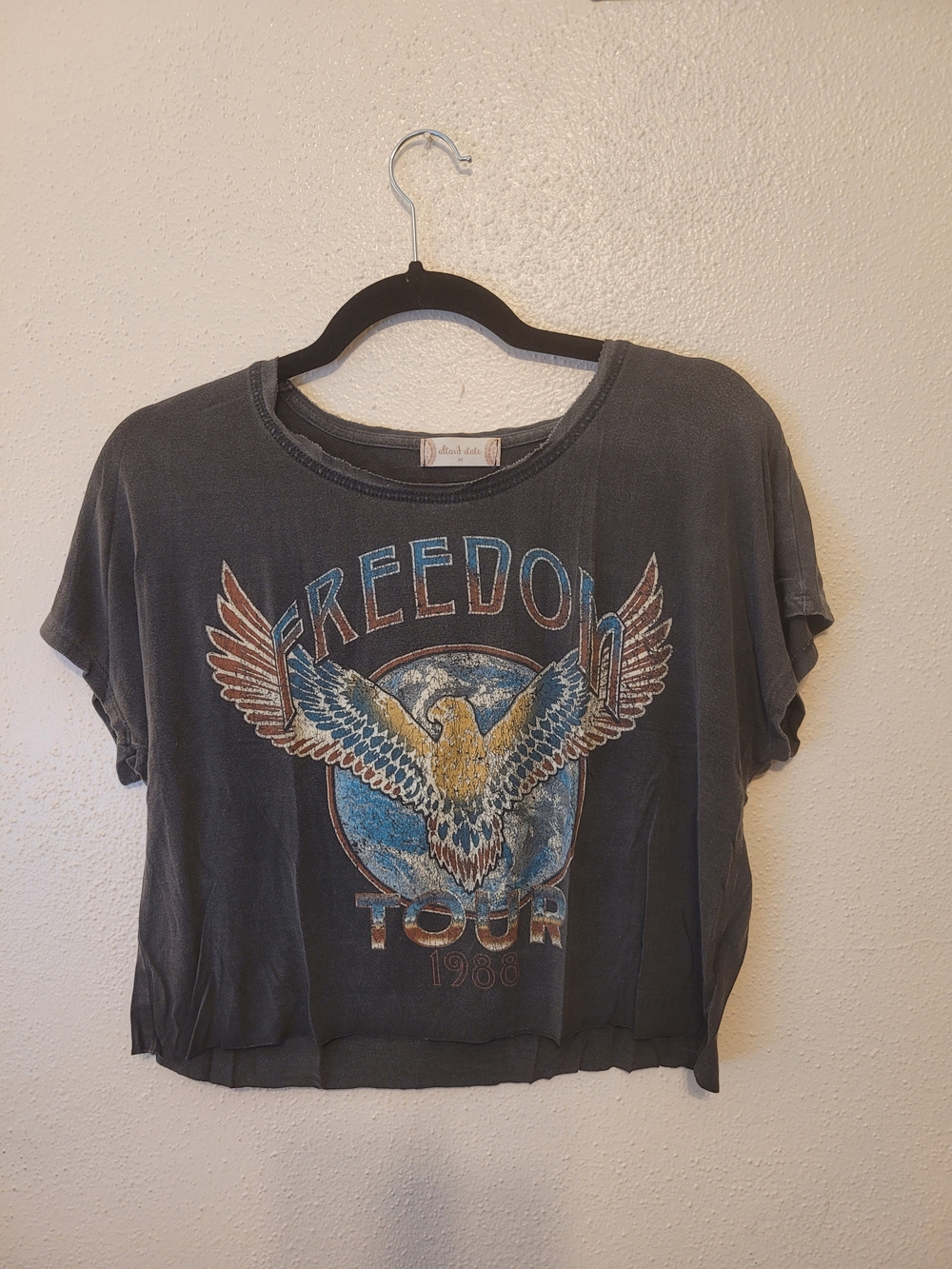 Altar'd State Freedom Tour 1988 Eagle Cropped Graphic Tee M Made USA